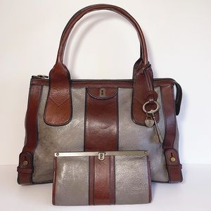 Fossil Vintage Reissue Satchel Leather Handbag